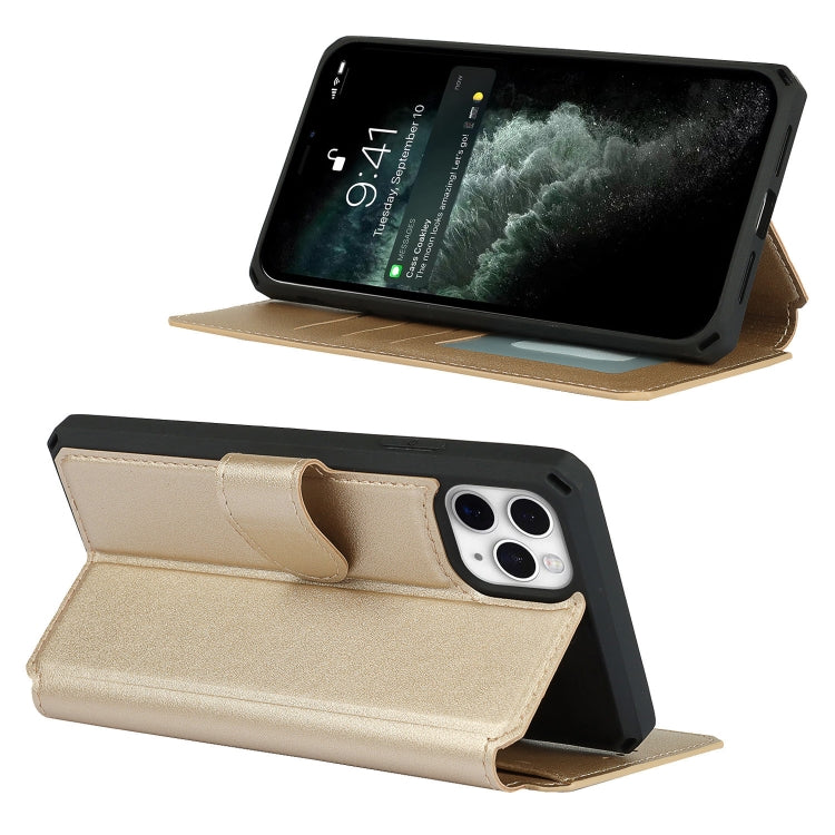 For iPhone 11 Pro Max Plain Texture Horizontal Flip PU Leather Case with Holder & Card Slots & Photo Frame & Wallet & Strap