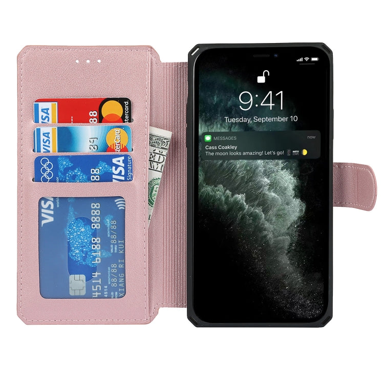 For iPhone 11 Pro Max Plain Texture Horizontal Flip PU Leather Case with Holder & Card Slots & Photo Frame & Wallet & Strap