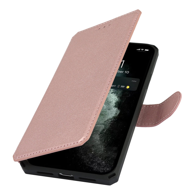 For iPhone 11 Pro Max Plain Texture Horizontal Flip PU Leather Case with Holder & Card Slots & Photo Frame & Wallet & Strap