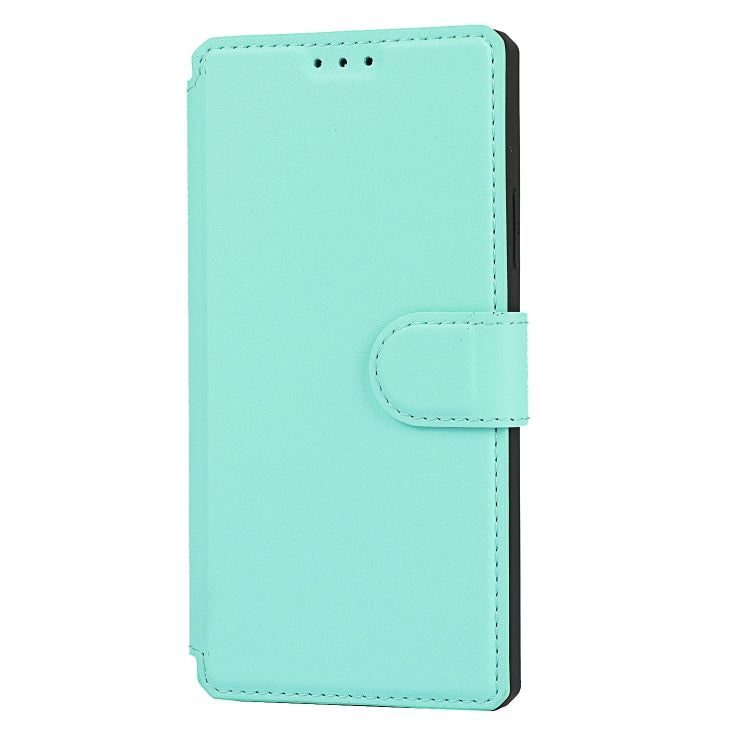 For iPhone X / XS Plain Texture Horizontal Flip PU Leather Case with Holder & Card Slots & Photo Frame & Wallet & Strap