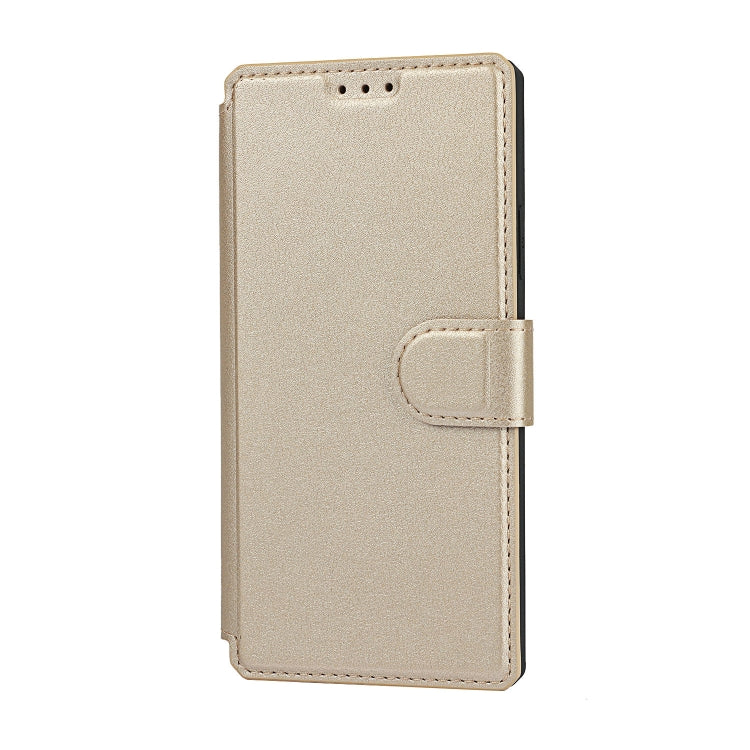 For iPhone X / XS Plain Texture Horizontal Flip PU Leather Case with Holder & Card Slots & Photo Frame & Wallet & Strap