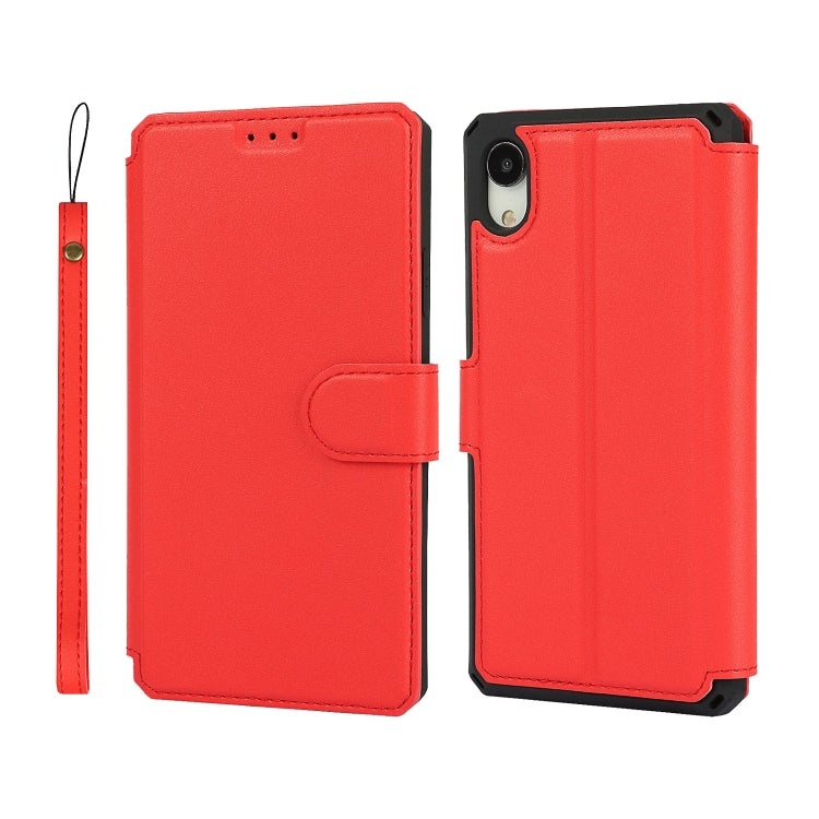 For iPhone XR Plain Texture Horizontal Flip PU Leather Case with Holder & Card Slots & Photo Frame & Wallet & Strap