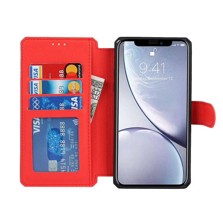 For iPhone XR Plain Texture Horizontal Flip PU Leather Case with Holder & Card Slots & Photo Frame & Wallet & Strap