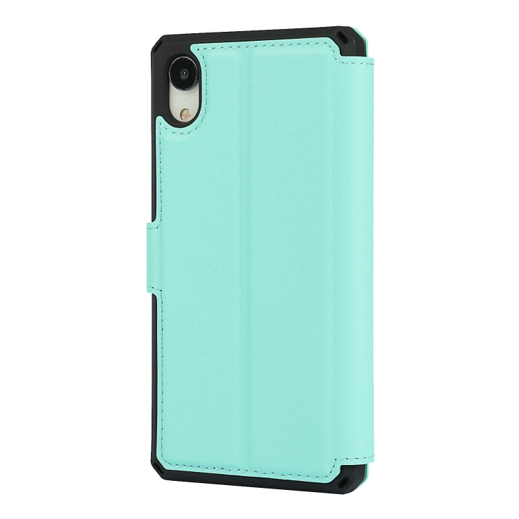 For iPhone XR Plain Texture Horizontal Flip PU Leather Case with Holder & Card Slots & Photo Frame & Wallet & Strap