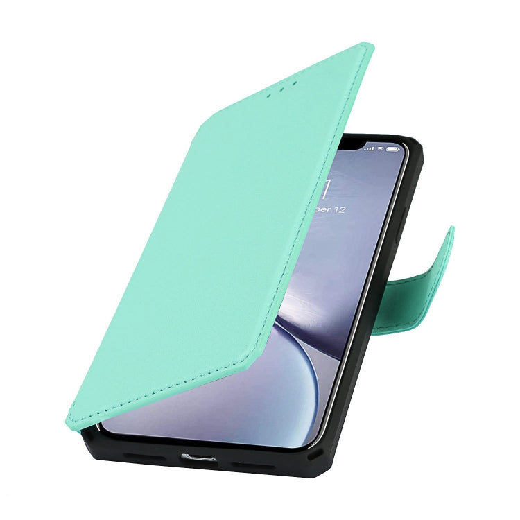 For iPhone XR Plain Texture Horizontal Flip PU Leather Case with Holder & Card Slots & Photo Frame & Wallet & Strap