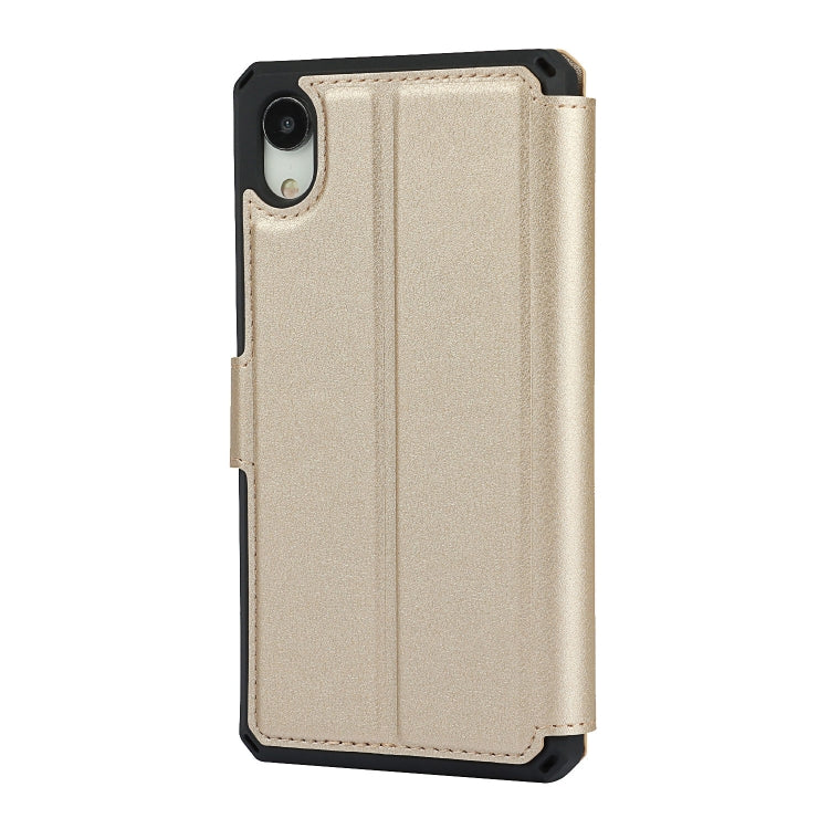 For iPhone XR Plain Texture Horizontal Flip PU Leather Case with Holder & Card Slots & Photo Frame & Wallet & Strap