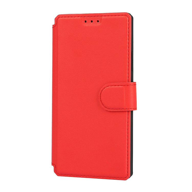 For iPhone XS Max Plain Texture Horizontal Flip PU Leather Case with Holder & Card Slots & Photo Frame & Wallet & Strap