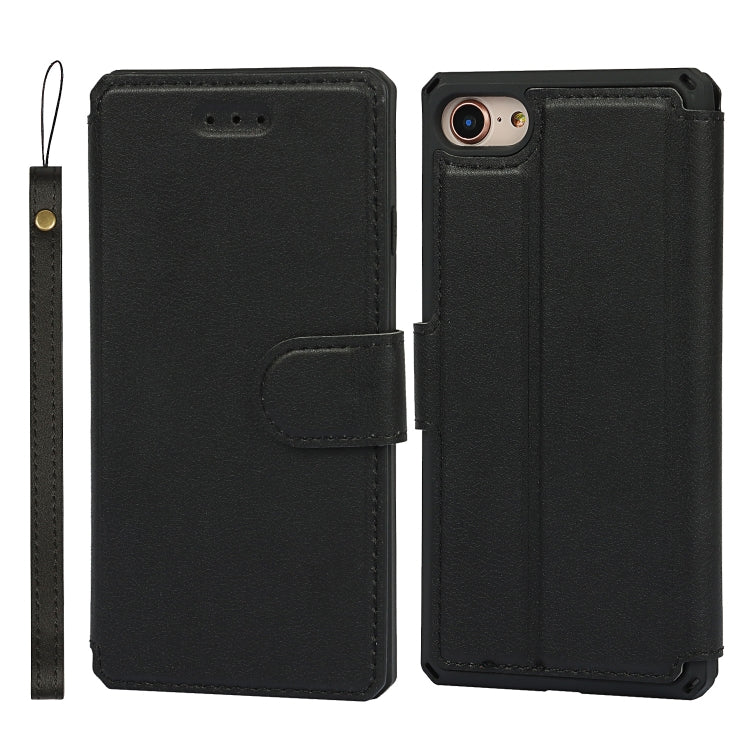 Plain Texture Horizontal Flip PU Leather Case with Holder & Card Slots & Photo Frame & Wallet & Strap For iPhone 7 / 8 / SE 2020