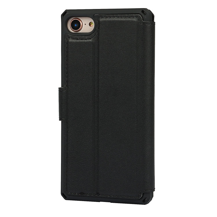 Plain Texture Horizontal Flip PU Leather Case with Holder & Card Slots & Photo Frame & Wallet & Strap For iPhone 7 / 8 / SE 2020