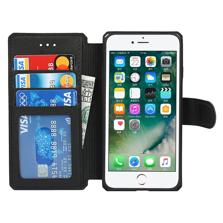 Plain Texture Horizontal Flip PU Leather Case with Holder & Card Slots & Photo Frame & Wallet & Strap For iPhone 7 / 8 / SE 2020