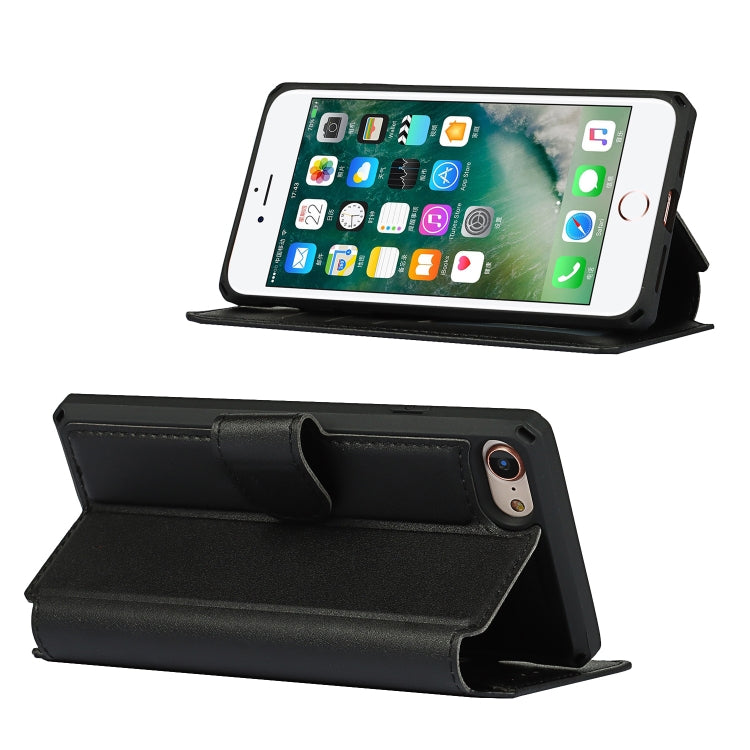 Plain Texture Horizontal Flip PU Leather Case with Holder & Card Slots & Photo Frame & Wallet & Strap For iPhone 7 / 8 / SE 2020