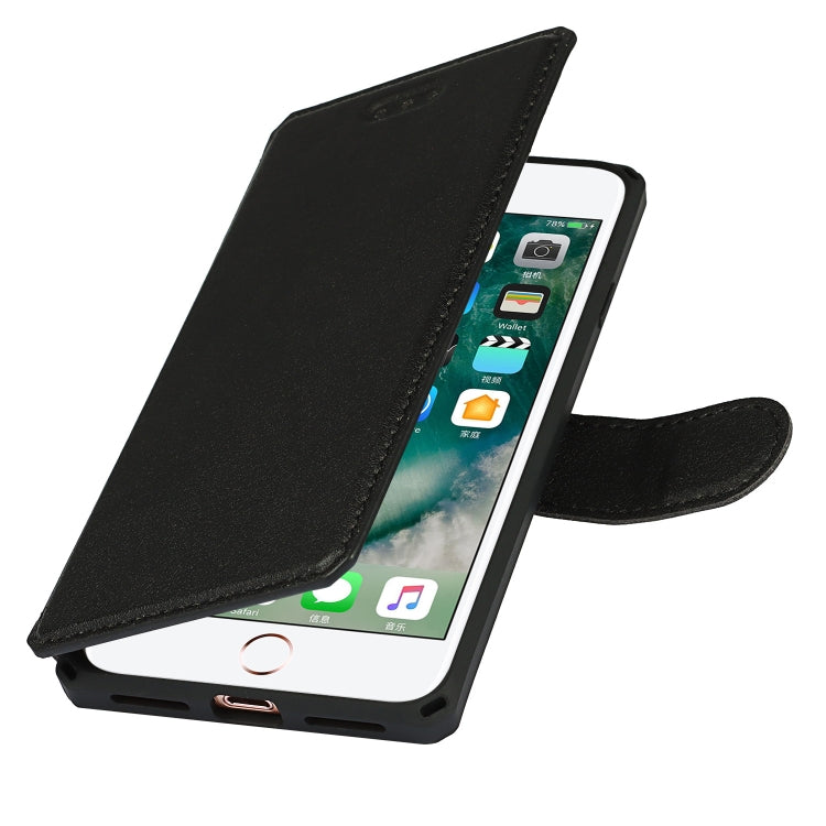 Plain Texture Horizontal Flip PU Leather Case with Holder & Card Slots & Photo Frame & Wallet & Strap For iPhone 7 / 8 / SE 2020