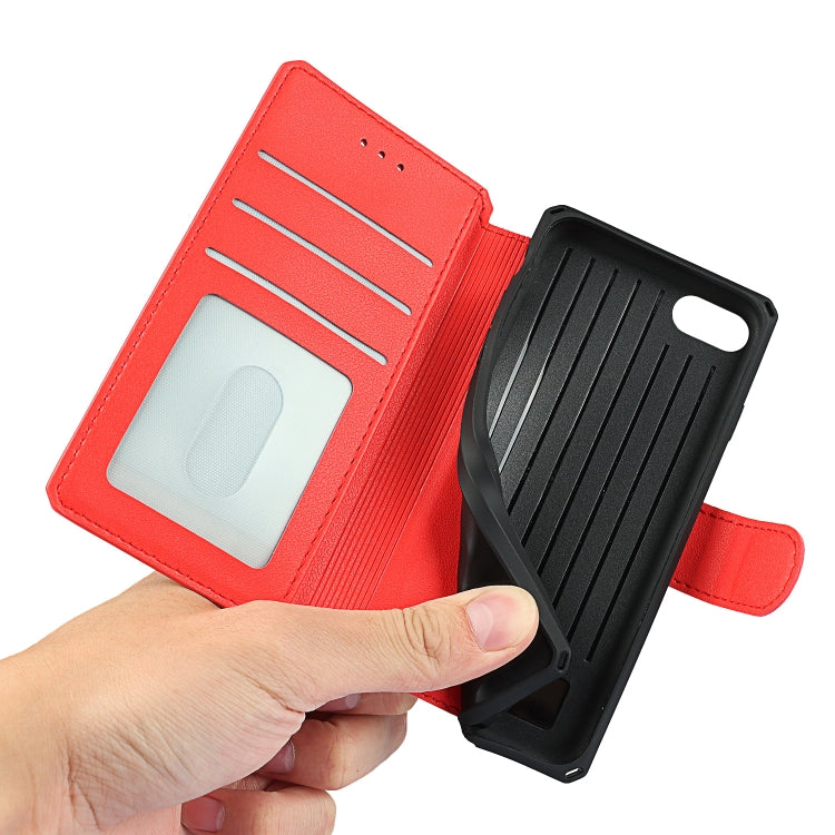 Plain Texture Horizontal Flip PU Leather Case with Holder & Card Slots & Photo Frame & Wallet & Strap For iPhone 7 / 8 / SE 2020