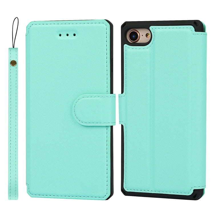 Plain Texture Horizontal Flip PU Leather Case with Holder & Card Slots & Photo Frame & Wallet & Strap For iPhone 7 / 8 / SE 2020