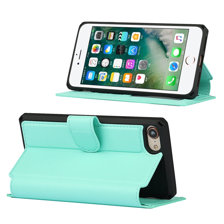 Plain Texture Horizontal Flip PU Leather Case with Holder & Card Slots & Photo Frame & Wallet & Strap For iPhone 7 / 8 / SE 2020