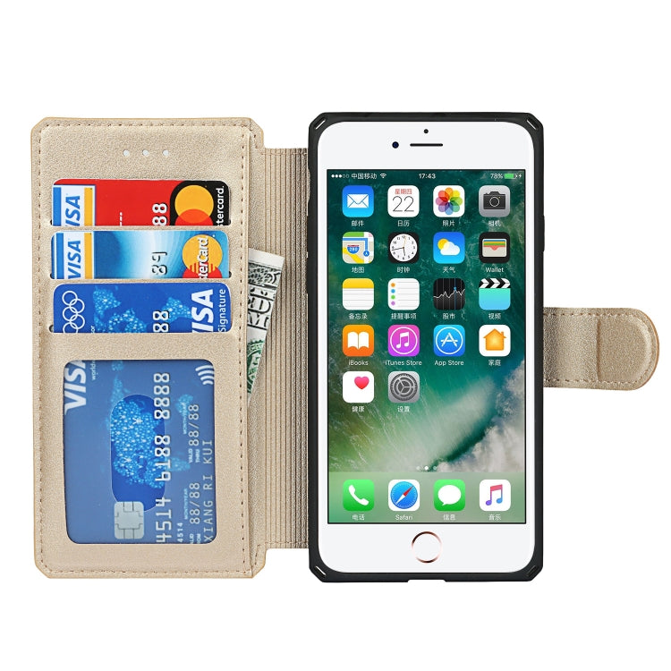 Plain Texture Horizontal Flip PU Leather Case with Holder & Card Slots & Photo Frame & Wallet & Strap For iPhone 7 / 8 / SE 2020