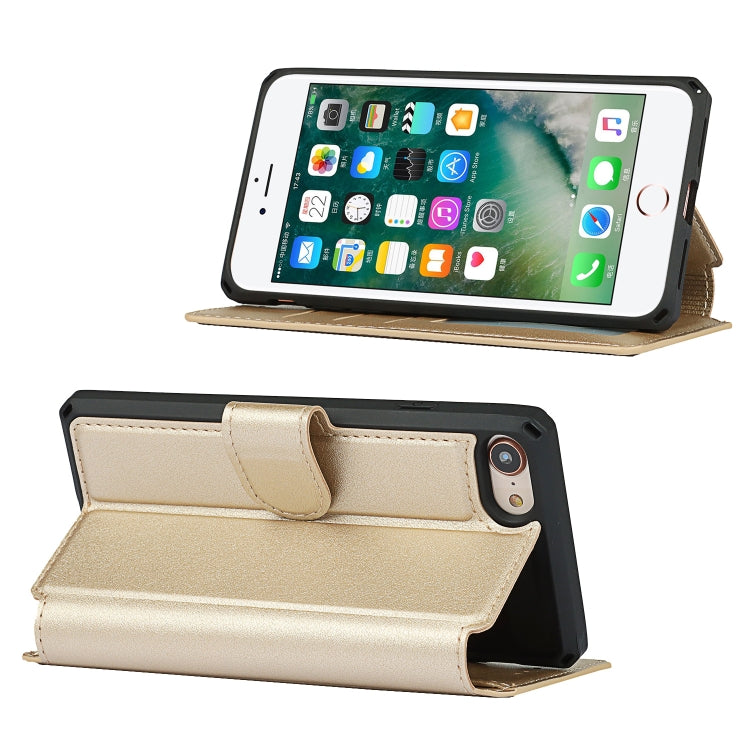 Plain Texture Horizontal Flip PU Leather Case with Holder & Card Slots & Photo Frame & Wallet & Strap For iPhone 7 / 8 / SE 2020