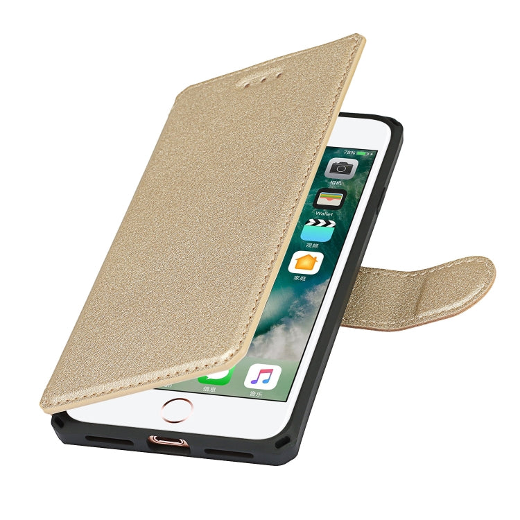 Plain Texture Horizontal Flip PU Leather Case with Holder & Card Slots & Photo Frame & Wallet & Strap For iPhone 7 / 8 / SE 2020