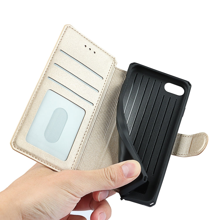 Plain Texture Horizontal Flip PU Leather Case with Holder & Card Slots & Photo Frame & Wallet & Strap For iPhone 7 / 8 / SE 2020