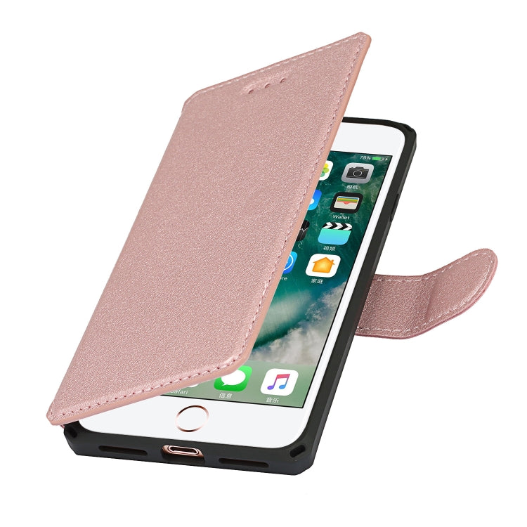 Plain Texture Horizontal Flip PU Leather Case with Holder & Card Slots & Photo Frame & Wallet & Strap For iPhone 7 / 8 / SE 2020