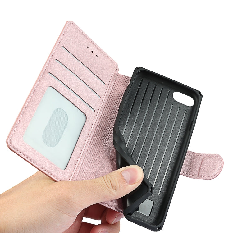 Plain Texture Horizontal Flip PU Leather Case with Holder & Card Slots & Photo Frame & Wallet & Strap For iPhone 7 / 8 / SE 2020