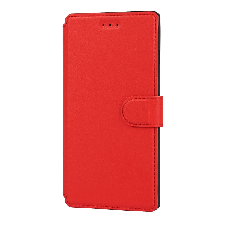 Plain Texture Horizontal Flip PU Leather Case with Holder & Card Slots & Photo Frame & Wallet & Strap For iPhone 7 Plus / 8 Plus