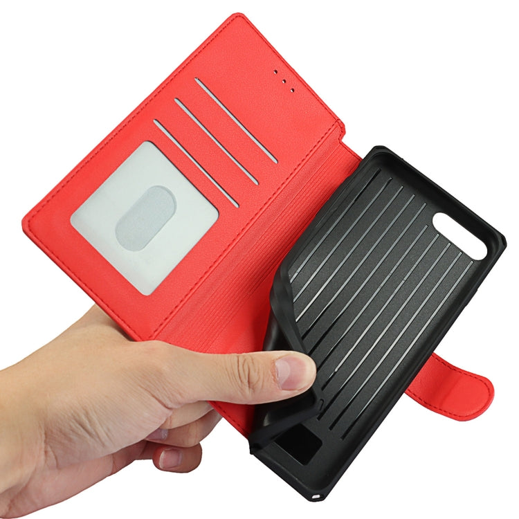 Plain Texture Horizontal Flip PU Leather Case with Holder & Card Slots & Photo Frame & Wallet & Strap For iPhone 7 Plus / 8 Plus