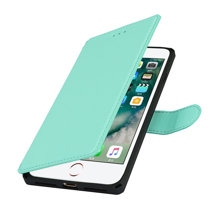 Plain Texture Horizontal Flip PU Leather Case with Holder & Card Slots & Photo Frame & Wallet & Strap For iPhone 7 Plus / 8 Plus