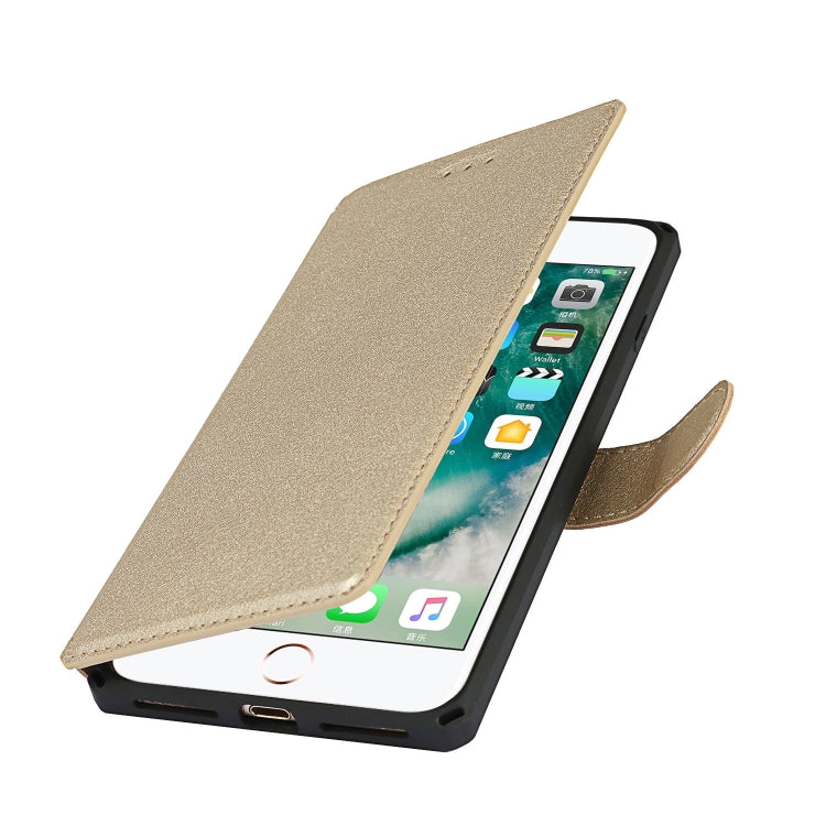 Plain Texture Horizontal Flip PU Leather Case with Holder & Card Slots & Photo Frame & Wallet & Strap For iPhone 7 Plus / 8 Plus