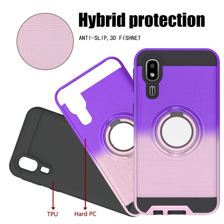 For Galaxy A2 Core 2 In 1 PC + TPU Protective Case with 360 Degrees Rotate Ring Holder