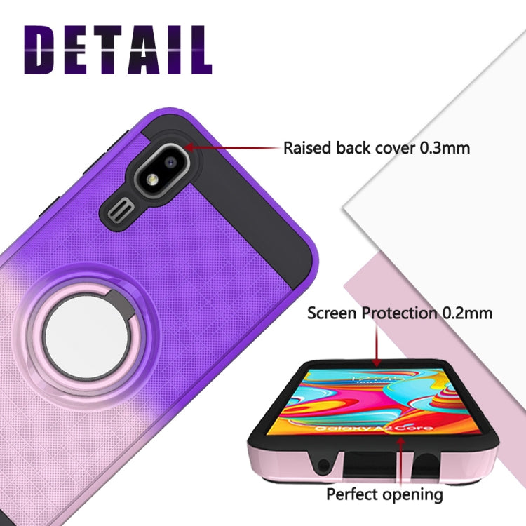 For Galaxy A2 Core 2 In 1 PC + TPU Protective Case with 360 Degrees Rotate Ring Holder