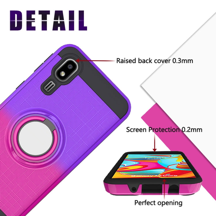 For Galaxy A2 Core 2 In 1 PC + TPU Protective Case with 360 Degrees Rotate Ring Holder