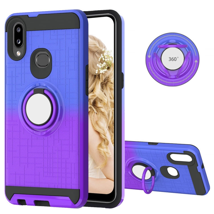 For Galaxy A10s 2 In 1 PC + TPU Protective Case with 360 Degrees Rotate Ring Holder