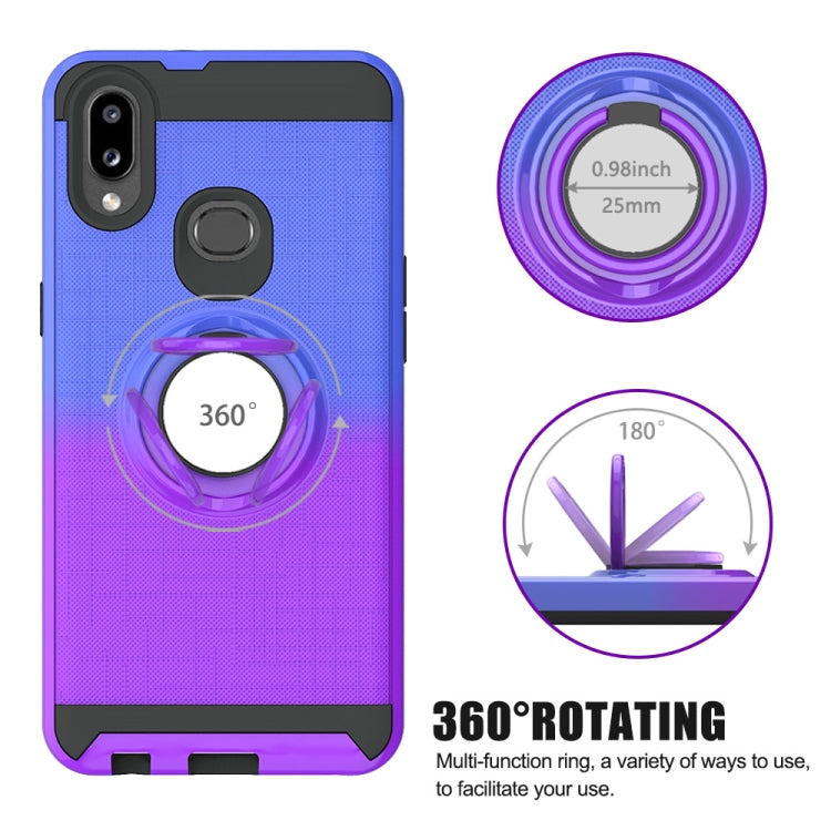 For Galaxy A10s 2 In 1 PC + TPU Protective Case with 360 Degrees Rotate Ring Holder