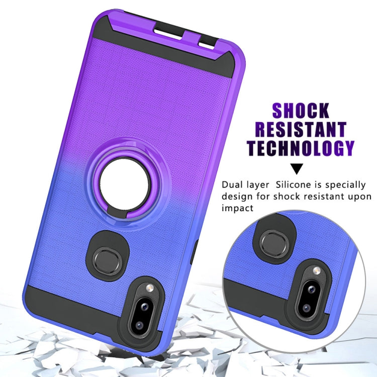 For Galaxy A10s 2 In 1 PC + TPU Protective Case with 360 Degrees Rotate Ring Holder
