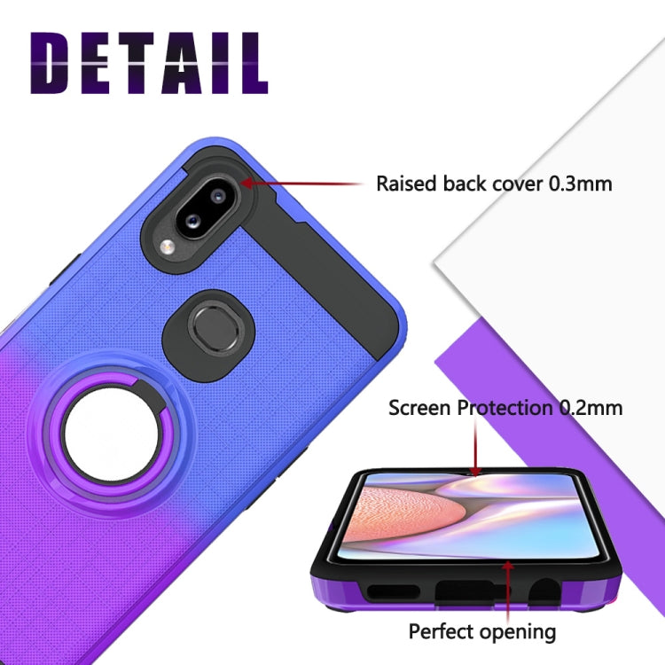 For Galaxy A10s 2 In 1 PC + TPU Protective Case with 360 Degrees Rotate Ring Holder