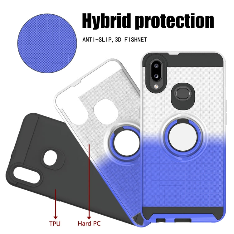 For Galaxy A10s 2 In 1 PC + TPU Protective Case with 360 Degrees Rotate Ring Holder