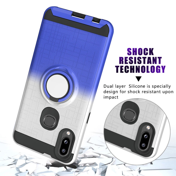 For Galaxy A10s 2 In 1 PC + TPU Protective Case with 360 Degrees Rotate Ring Holder