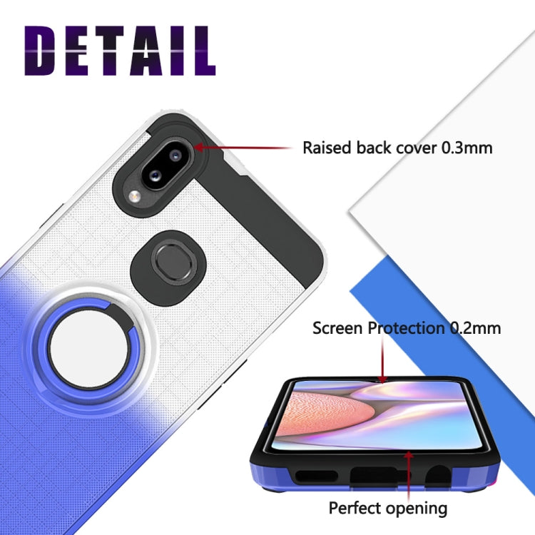 For Galaxy A10s 2 In 1 PC + TPU Protective Case with 360 Degrees Rotate Ring Holder