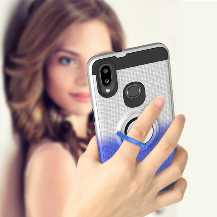 For Galaxy A10s 2 In 1 PC + TPU Protective Case with 360 Degrees Rotate Ring Holder