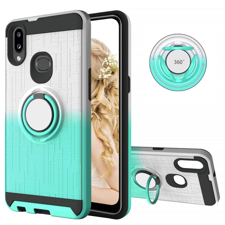 For Galaxy A10s 2 In 1 PC + TPU Protective Case with 360 Degrees Rotate Ring Holder