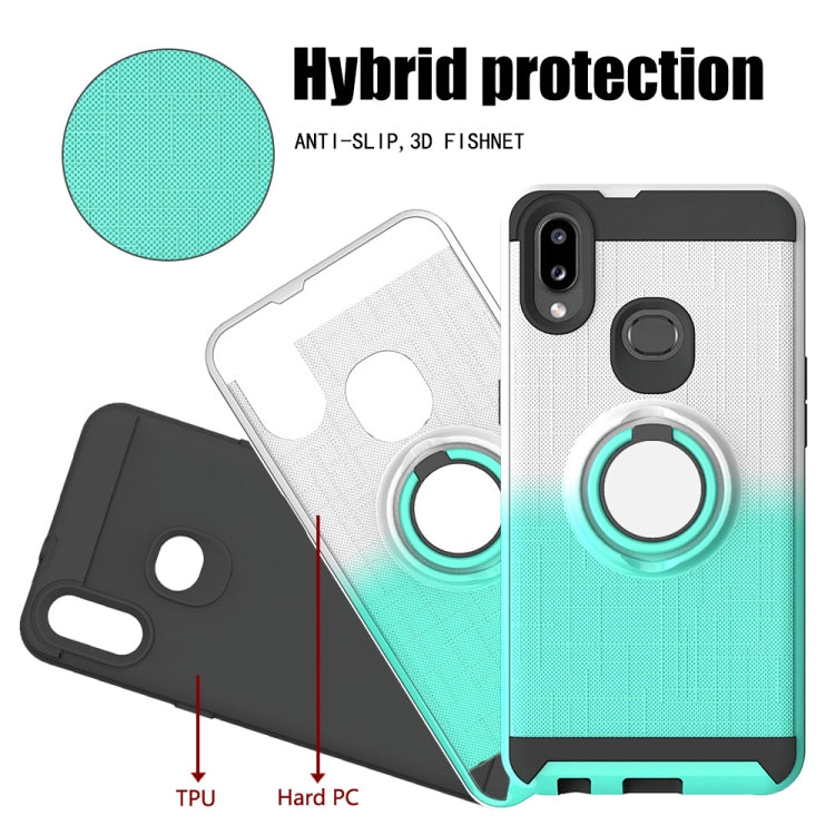 For Galaxy A10s 2 In 1 PC + TPU Protective Case with 360 Degrees Rotate Ring Holder