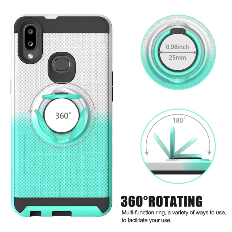 For Galaxy A10s 2 In 1 PC + TPU Protective Case with 360 Degrees Rotate Ring Holder