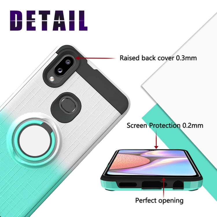 For Galaxy A10s 2 In 1 PC + TPU Protective Case with 360 Degrees Rotate Ring Holder