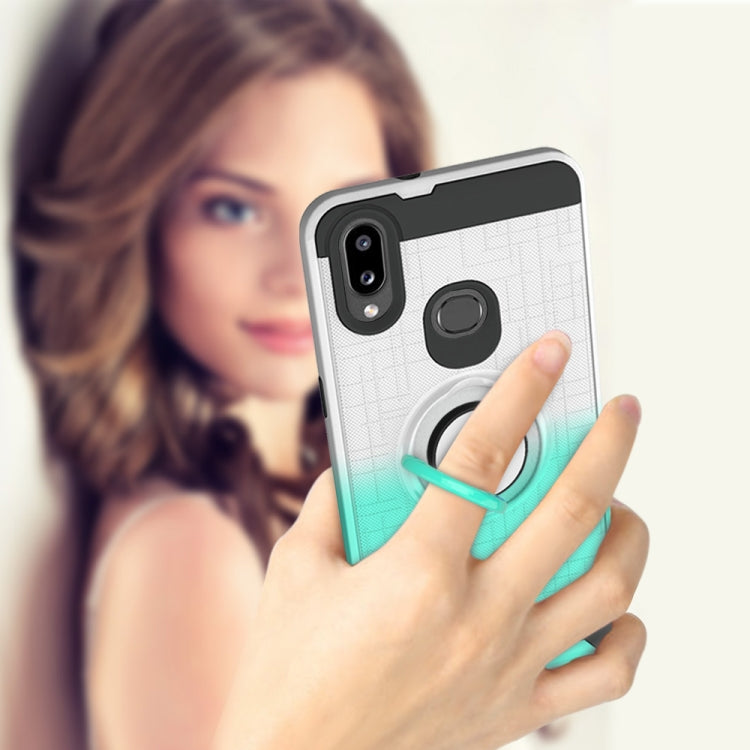 For Galaxy A10s 2 In 1 PC + TPU Protective Case with 360 Degrees Rotate Ring Holder
