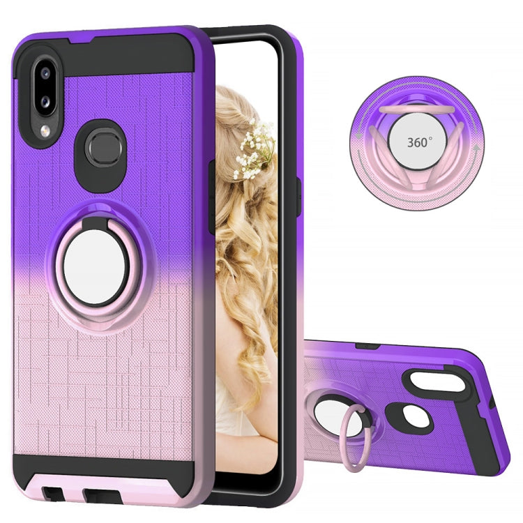For Galaxy A10s 2 In 1 PC + TPU Protective Case with 360 Degrees Rotate Ring Holder