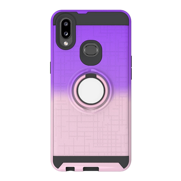 For Galaxy A10s 2 In 1 PC + TPU Protective Case with 360 Degrees Rotate Ring Holder