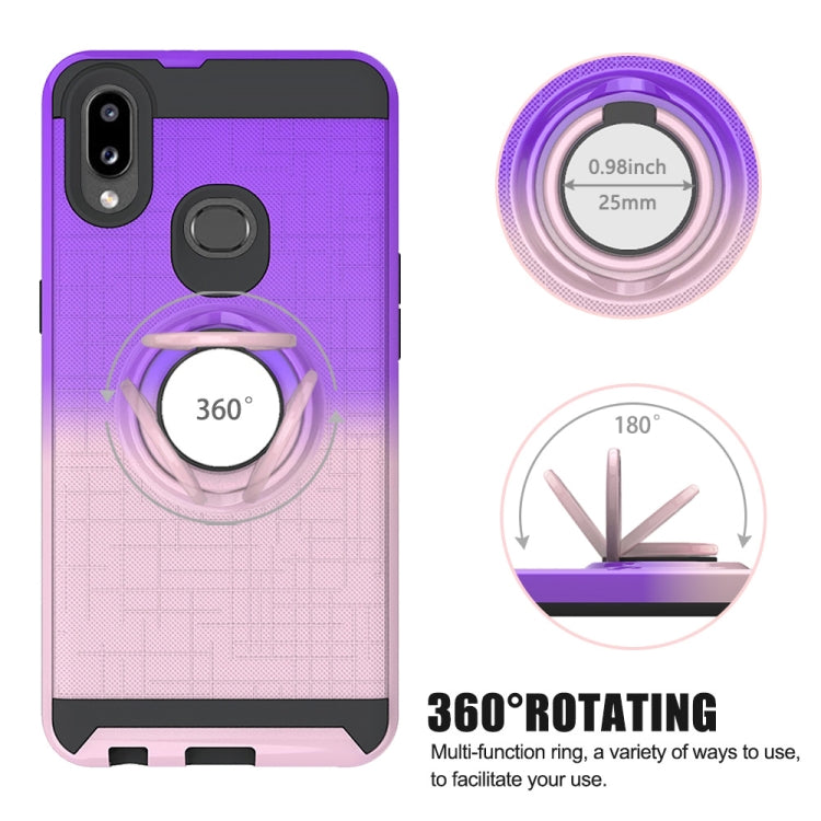For Galaxy A10s 2 In 1 PC + TPU Protective Case with 360 Degrees Rotate Ring Holder