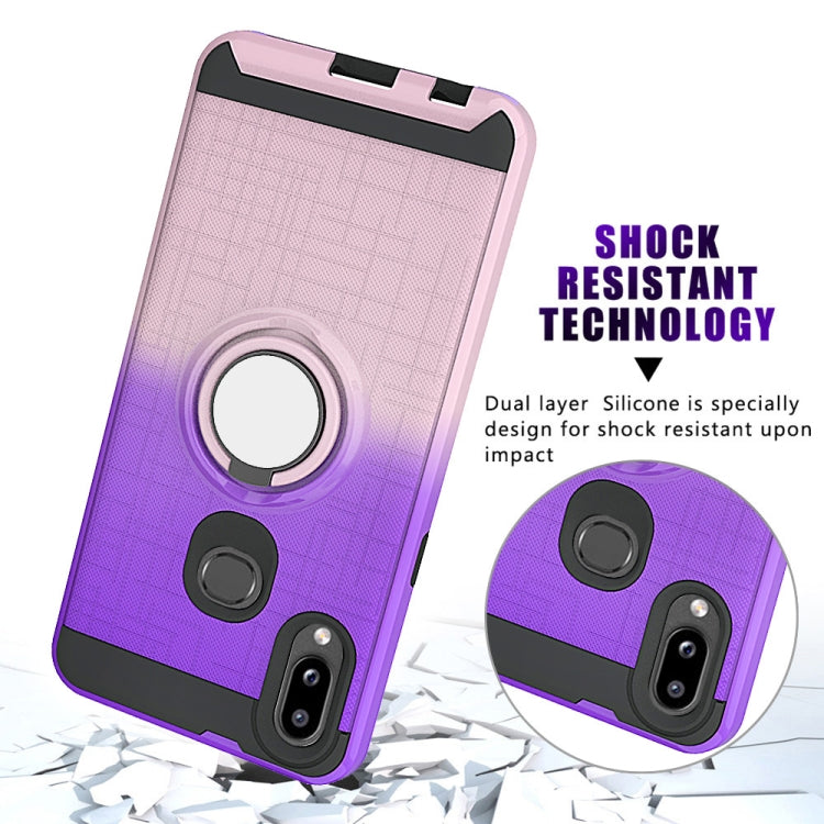 For Galaxy A10s 2 In 1 PC + TPU Protective Case with 360 Degrees Rotate Ring Holder