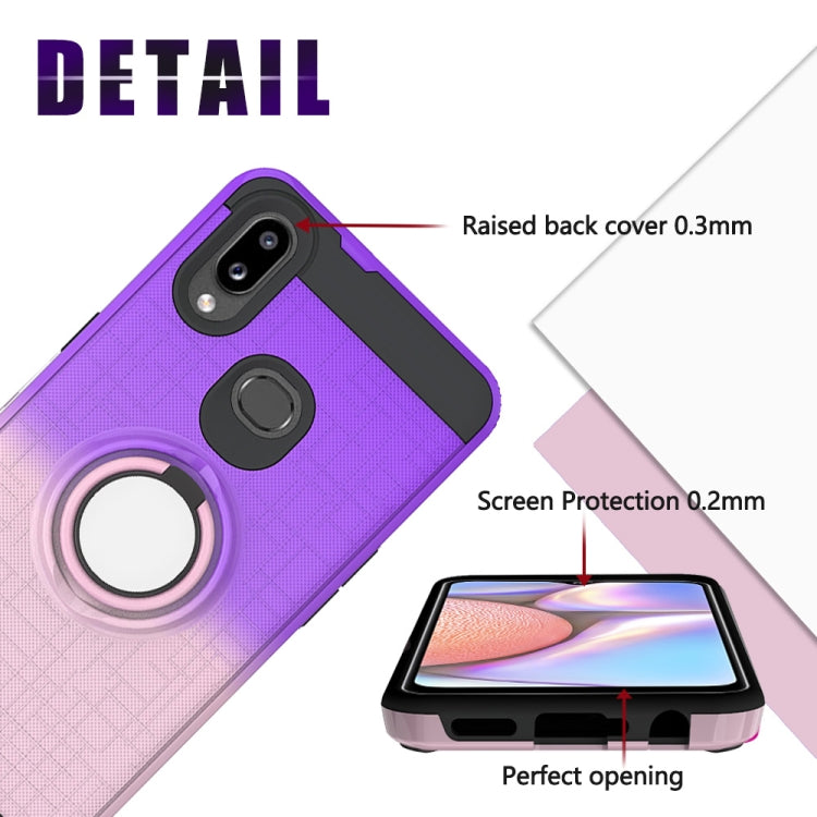 For Galaxy A10s 2 In 1 PC + TPU Protective Case with 360 Degrees Rotate Ring Holder
